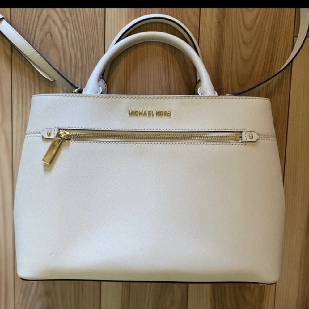 Michael Kors Cream Satchel Bag